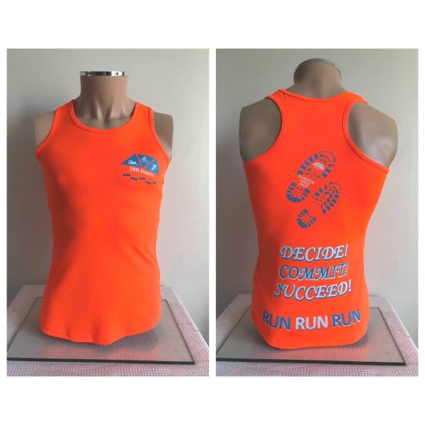 MOTIVATIONAL Vest Orange - LADYFIT